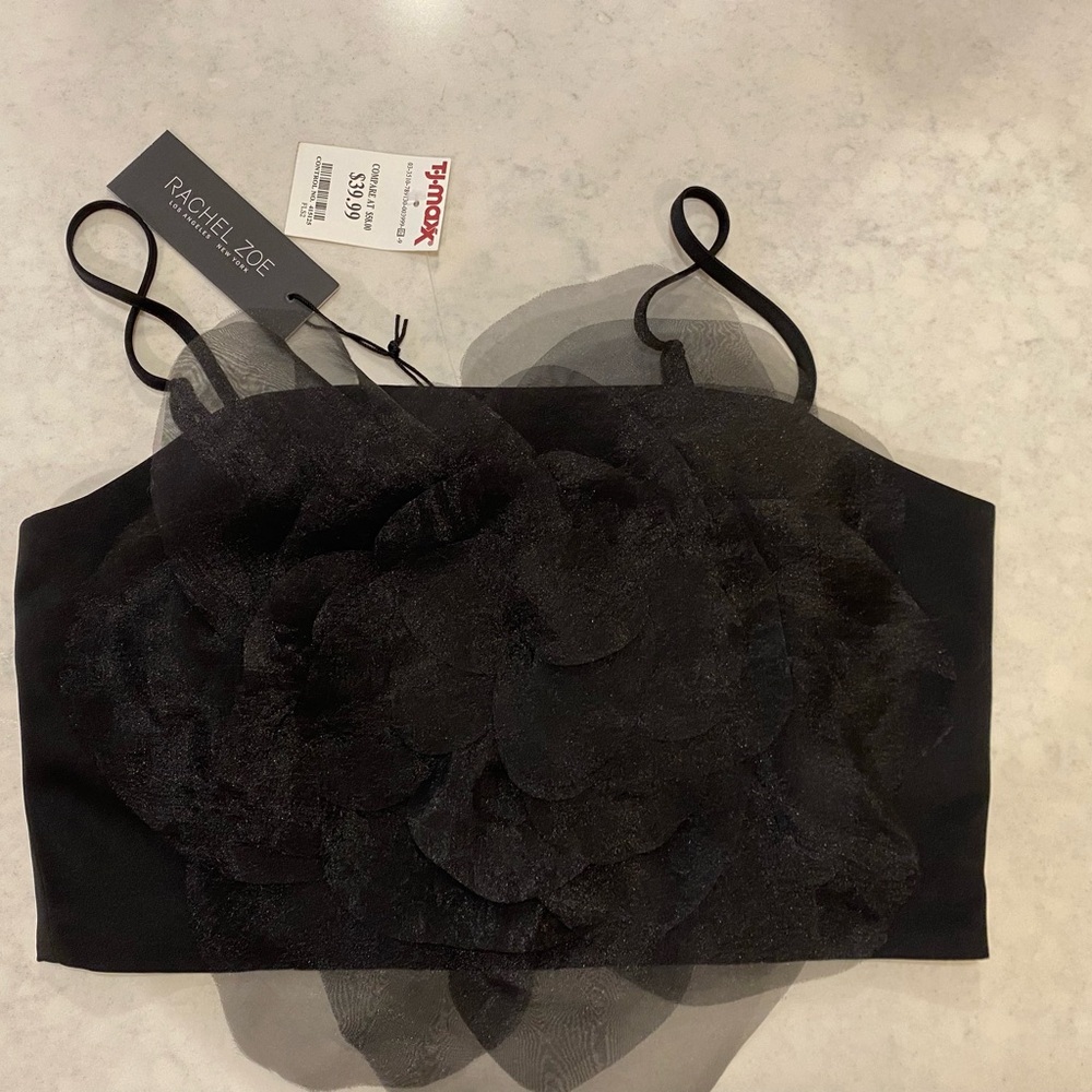 Rachel Zoe black crop top